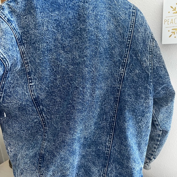 Weathered Blues Vintage 90’s acid wash denim jacket size Small - Picture 4 of 13